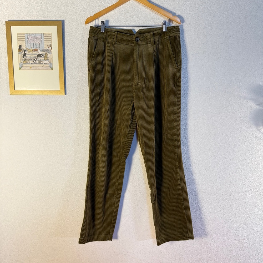 Alex Mill Wide Wale Corduroys - Olive Green, Women’s 10